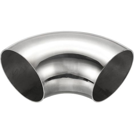 Coude En Acier Tuyau Coudé en Acier Inoxydable à 90° 70mm OD  Échappement Coude Raccord Tuyauterie Échappement Pour Exhaust Pipe Stair Handrail HVAC (1/5)