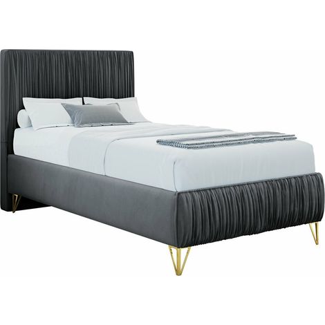 Cama Logan 112, Amor Velvet 4321, Individuales, 80x200, Tapiz, Somieres, 80x209x120cm (1/4)