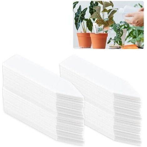 200pcs Etiquettes Pour Plantes, Étiquettes de Plantes, PièCes Etiquette Jardin 5x1 cm, Étiquettes en Plastique Pour Potager, Étiquettes de Jardin Pour l'Extérieur, Blanc (1/4)