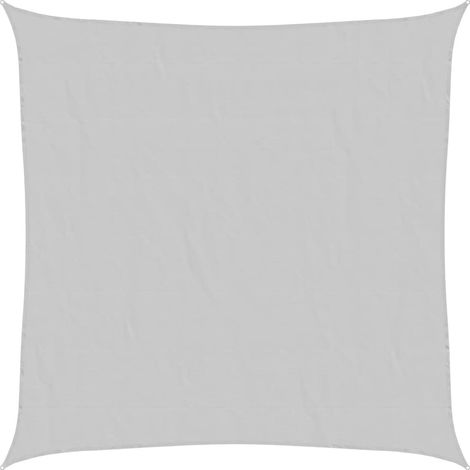 Voile d'ombrage  Voile de parasol gris clair 5x5 m 100% polyester oxford