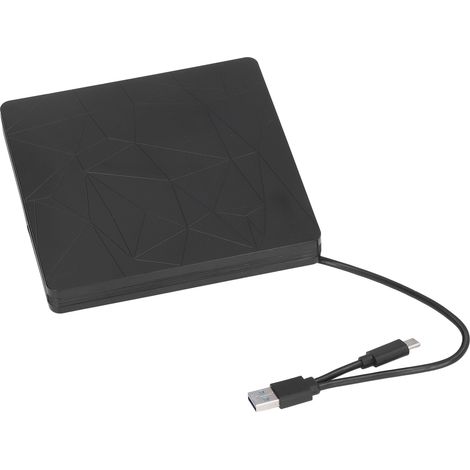 Lecteur DVD Externe USB 3.0 Portable - Graveur CD/DVD pour PC Portable Windows - Design Texture Toile d'Araignée (1/5)