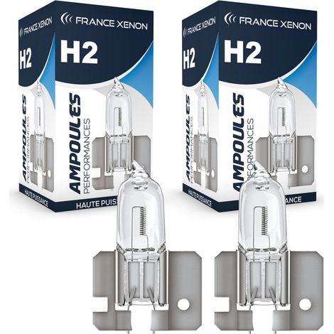 2 x Ampoules H2 55W 12V Halogène ORIGINE - FRANCE-XENON