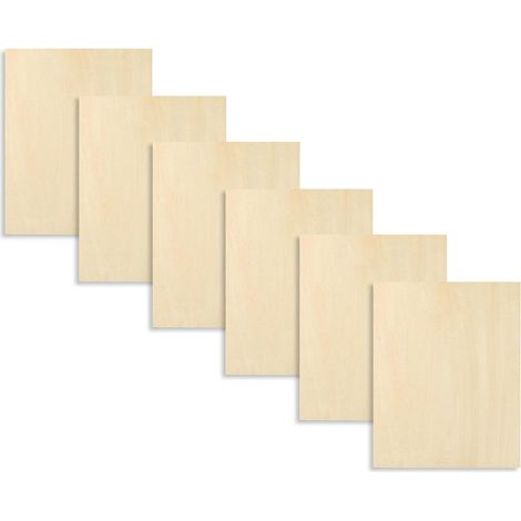Lot de 6 plaques en bois de tilleul - Non traitées - Pour le modélisme - le (1/5)