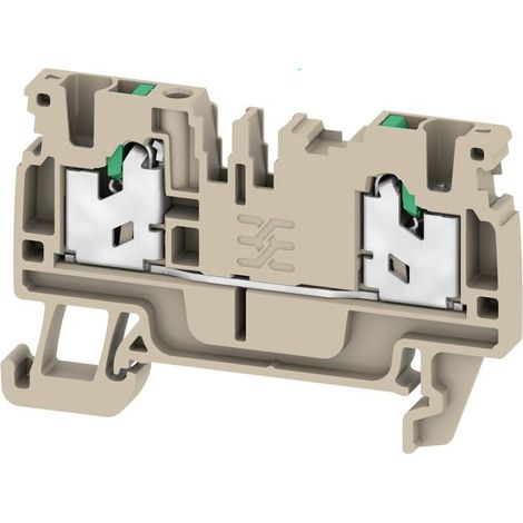Bloc de jonction de traversée Weidmuller AS2C 2.5, Enfichable, Beige foncé ( Prix pour Paquet de 10 )