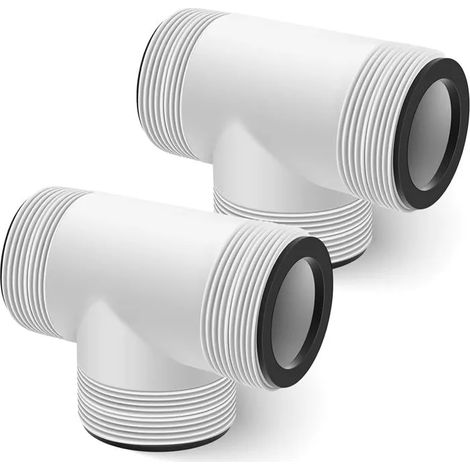 2 raccords de tuyau de piscine de 38 mm, kit de raccordement de tuyau Intex/Coleman, raccord en T, adaptateur de tuyau