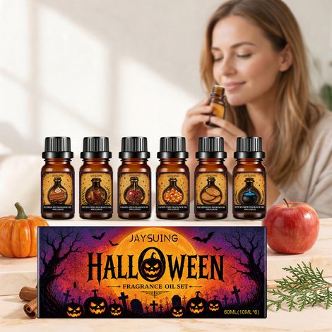 Halloween Aromatherapy Essential Oil Set - Halloween-themed diffuser gift set (60ml x 10ml x 6) -- BIEMMEDUE (1/5)