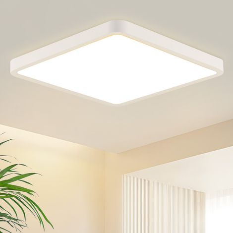 GBLY Deckenlampe LED Deckenleuchte Flach - Schlafzimmerlampe 23CM Badezimmerlampe Weiß 18W Küchenlampe Eckig Schlafzimmer Deckenbeleuchtung Flurlampe Decke Badlampe 3000K für Küche Flur
