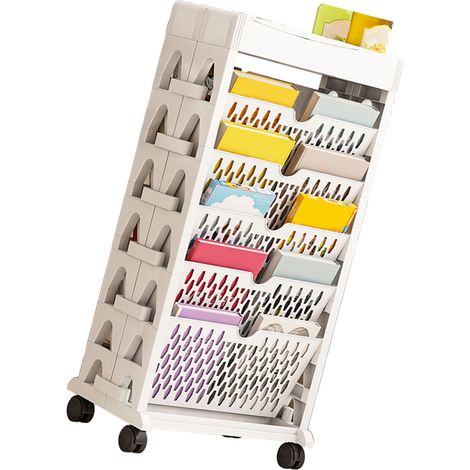 Étagère de rangement pour livres, petite bibliothèque, grande capacité, accès facile, idéale pour le salon et la chambre, double rangée, 5 niveaux, blanche. (1/5)