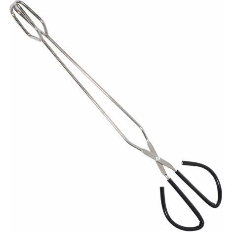 Fire Tongs Charcoal Tong Acier inoxydable BBQ BBQ Charcoal Tong Charcoal Grill Rake Chasse-grill Poker Pince anti-feu Accessoires de cuisine (1/5)