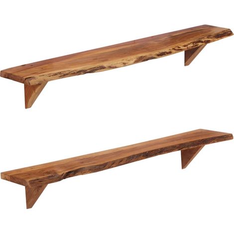 Wandregale 2 Stk. 110x20x18 cm Massivholz Akazie
