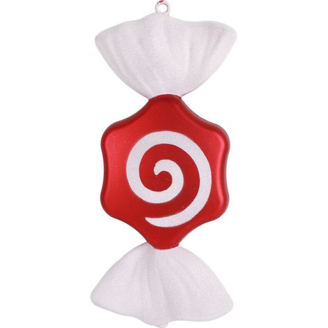 Hängende Süßigkeiten-Dekoration, harmlose rote und weiße 32 cm große Sammler-Weihnachtssüßigkeiten-Anhänger für den Baum (verschiedene Farben, 26 Stück) (1/4)