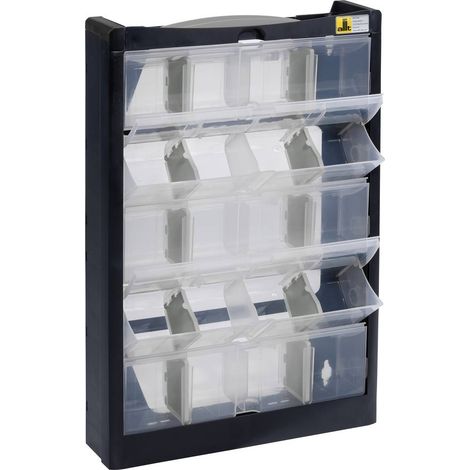 Allit 466250 Cassettiera porta minuteria (L x A x P) 300 x 465 x 80 mm Nero, Grigio 1 pz. (1/6)