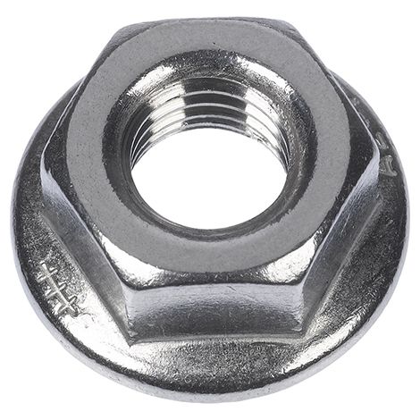 100 PZ DADI ESAGONALI FLANGIATI MU F IN ACCIAIO- M12 Chiave 19 mm- FISCH- pezzi 1