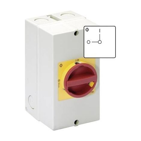 Kraus & Naimer KG10.T203/40.KS51V Interruttore di riparazione con la barra di chiusura 20 A 1 x 90 ° Rosso, Giallo 1 pz (1/2)
