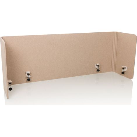 Akustik Tischtrennwand FLEXMIUT U 160x40x60 PET beige hjh OFFICE (1/5)