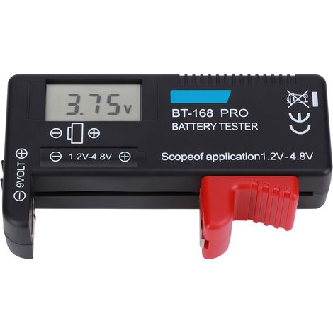 Testeur de piles numérique LCD BT-168PRO (1,2 V - 4,8 V) pour petites piles boutons (1/5)