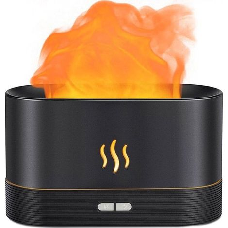 Humidificateur diffuseur à flamme noire, brume de feu 2 niveaux luminosité, arrêt auto pour maison et bureau (1/5)