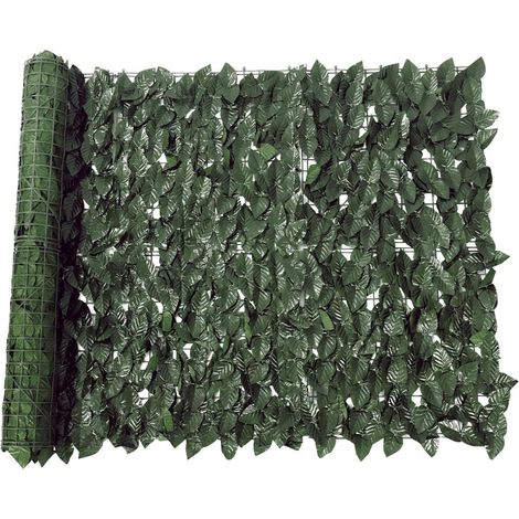 Youyijia Künstliche Efeu Garten Sichtschutz 100x300cm Zaun Sichtschutzgitter Hecken Blättern Paneele Rolle Pflanzenkulisse für Gartenhecken Balkon Außendekoration (1/5)
