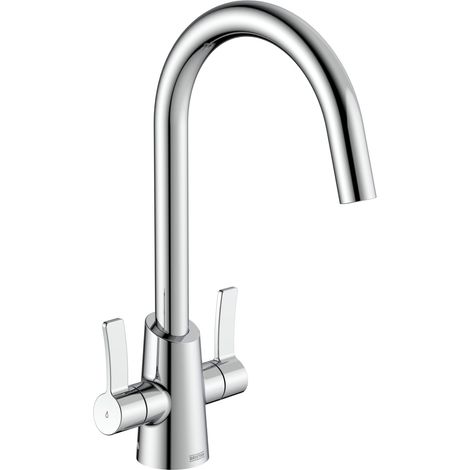 Bristan Acorn Polished Chrome EasyFit Kitchen Sink Mixer Tap + Easy Fit Base (1/4)