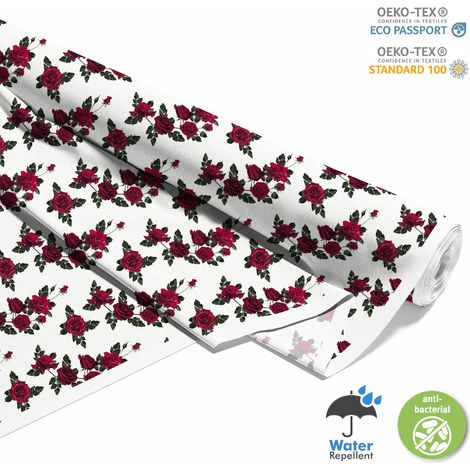 OUTDOOR DEKOSTOFFE OXFORD - Motiv rote Rosen 3