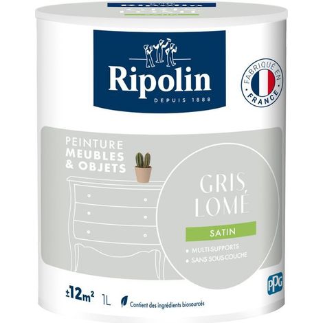 Möbel- und Objektfarbe - Grau Lomé - Satin - Ripolin - 1L