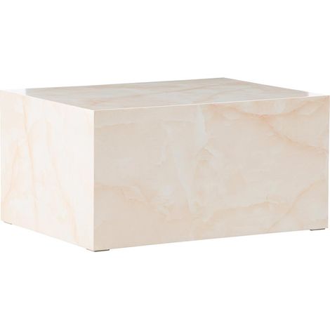 Table Basse Design "York" 80cm Jaune Clair (1/5)
