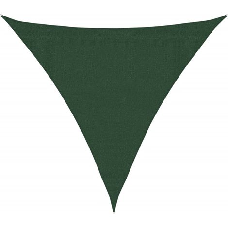 Vela Parasole 160 g/m² Verde Scuro 3,6x3,6x3,6 m in HDPE vidaXL