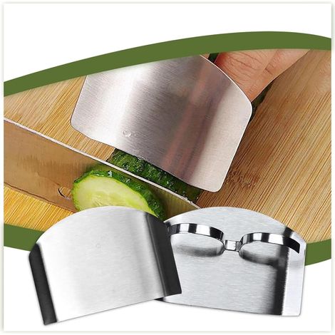 Lot de 2 protège-doigts pour la découpe de légumes, protège-doigts multifonctionnels anti-coupure pour la cuisine (double doigt) (1/5)