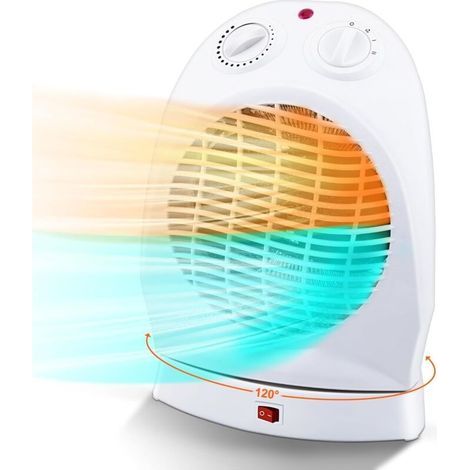 Chauffant Econome 2000W, 120° Chauffant Portable avec 2 niveaux de chauffage Thermostat réglable Chaud et Froid Refroidir Fonctionner (1/5)