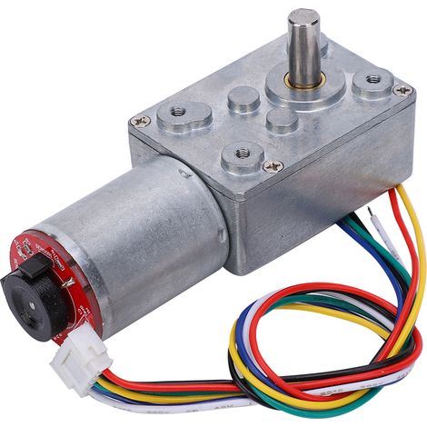 Motoréducteur à vis sans fin avec encodeur 20-60 tr/min, moteur CC à balais, dispositifs électroniques JGY371DC12V 60 tr/min (1/5)