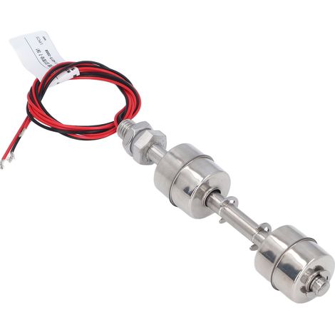 Capteur de niveau d'eau 120 mm, interrupteur à flotteur à double bille en acier inoxydable, contrôleur de niveau de liquide basse pression 0-110 V (1/5)