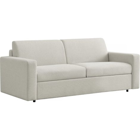 Divano convertibile "Diana" Express in tessuto - Zona notte 140 cm - 3 posti - Beige