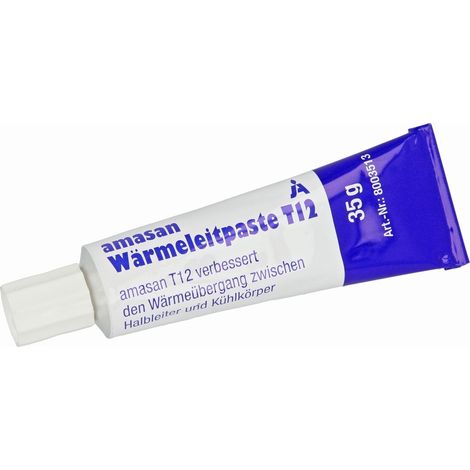 Le Sanitaire – Pâte thermique Amasan T12 tube 35 g – Silicone blanc pour transfert de chaleur – Plage de température -30 à 200°C (1/2)