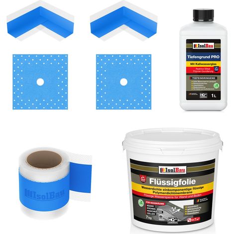 Dichtset Dusche Flüssigfolie 7 kg Abdichtset Dichtband Bad Duschelement Set (1/5)