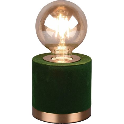 LÚZETE - LAMPE DE TABLE GANNICUS VELOURS VERT E27 (1/5)