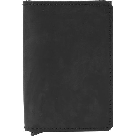 Porte-cartes élégant et fin, petit portefeuille métallique avec pince à billets, sac à cartes pour homme, cadeau noir (1/5)