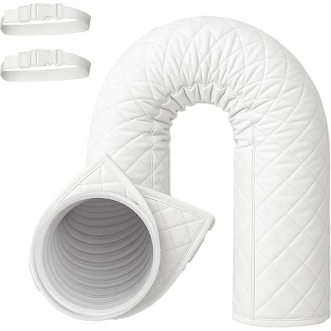 Manchon d'isolation portable pour tuyau de climatisation. convient pour tuyau d'échappement de 12.7 cm et 15 cm de diamètre. couvercle d'aération isolé. facile à installer avec 2/4 sangles réglables (1/5)