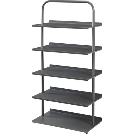 Range-chaussures acier laqué 119 x 60 x 32 cm anthracite (1/4)