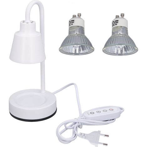 Ortviai Lampe chauffe-cire électrique réglable avec minuterie – Chauffe-cire aromathérapie pour salon et chambre, 220 V (1/5)