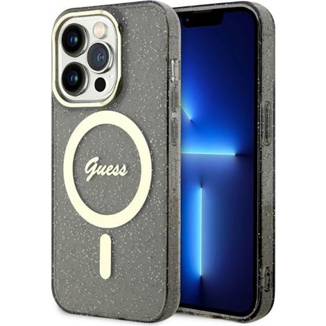 Guess Glitter Gold MagSafe - Custodia per iPhone 14 Pro (Nero) (1/5)
