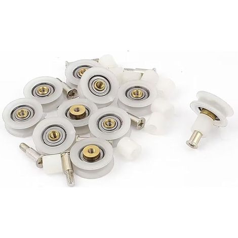 Lot de 8 glissières de tiroir en plastique POM de 22,5 mm - Roulettes de positionnement de tiroir pour meubles - Pièces de rechange (1/5)