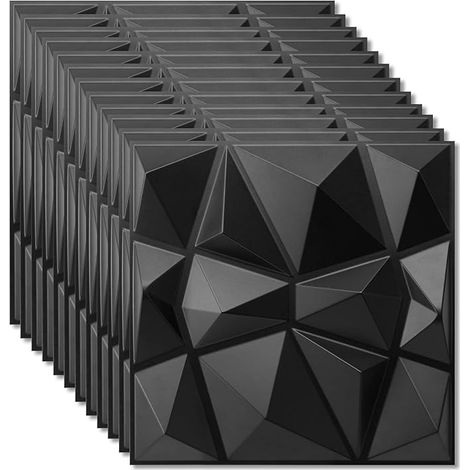 Set di 12 pannelli murali 3D - Pannelli murali 3D - Pannelli murali 3D - Rivestimento per facciate - Pannelli per soffitti - Pannelli murali per videogiochi - Pannelli murali per videogiochi - Carta d (1/5)