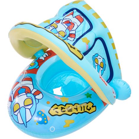 Dänisches Kinderschwimmbecken mit Sonnendach, aufblasbares Kinderschwimmbecken (abnehmbares Sonnendach), 1-4 Jahre