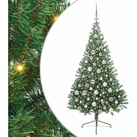 Albero di Natale  Albero natalizio  Albero festivo artificiale con luci integrate Verde 180 cm (1/5)