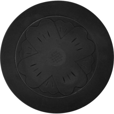 Bouchon d'évier universel en silicone noir 6 cm (1/5)