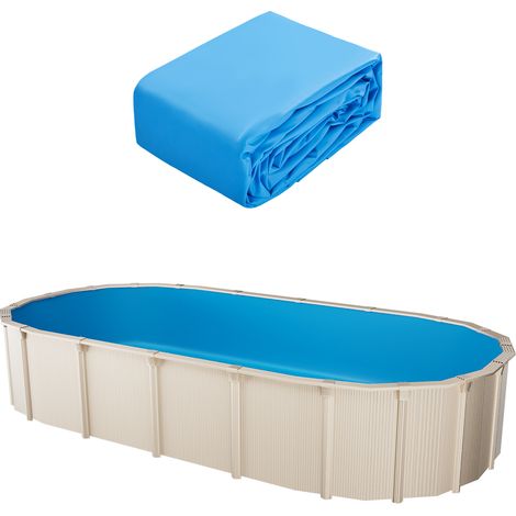 VEVOR Rivestimento per Piscina Ovale per Piscina 16,4 x 9,8 Piedi, Rivestimento Protezione per Pareti di Piscine Fuori Terra Altezza 47 Pollici Stile Unibead, Rivestimento Piscina in Materiale Vinile