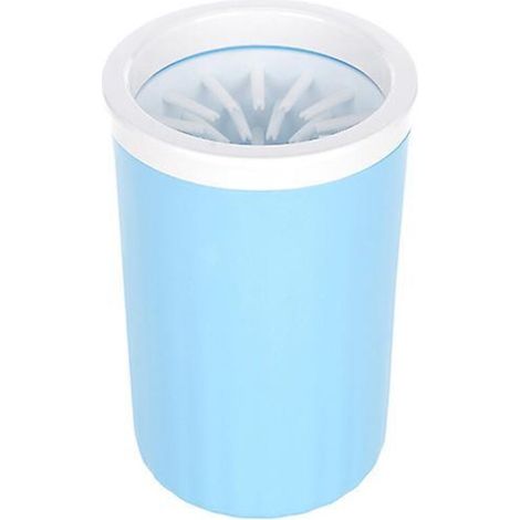 Gobelet nettoyeur de pattes de chien portable en silicone, bleu, taille M (1/3)
