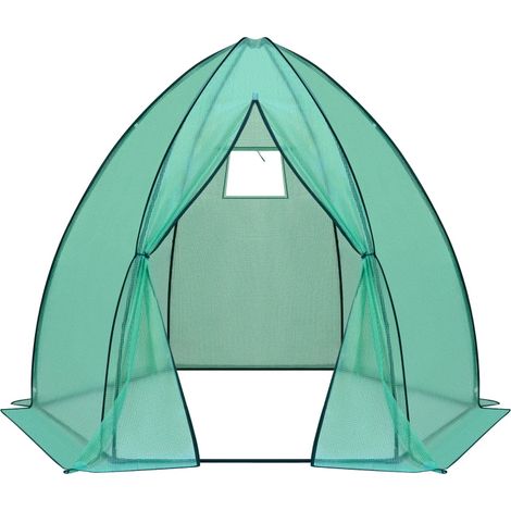 Teepee Gewächshaus 240x200x240cm konisch, mit Reißverschluss & Moskitonetz (1/5)
