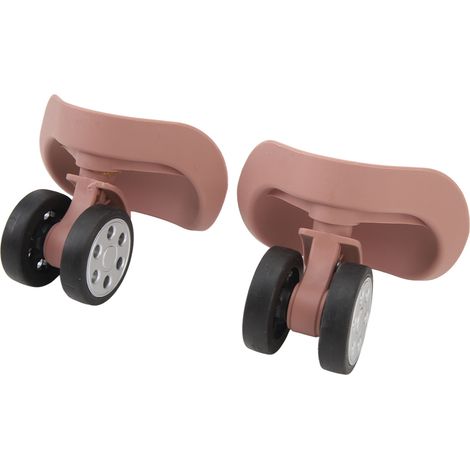 1 paire de roulettes universelles pour valise, professionnelles, silencieuses et durables, couleur or rose. (1/5)