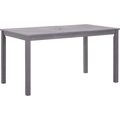 Gartentisch Grau 140x80x74 cm Massivholz Akazie